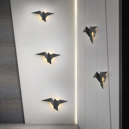 Nordische Wandleuchte „Vogel“ aus Eisen